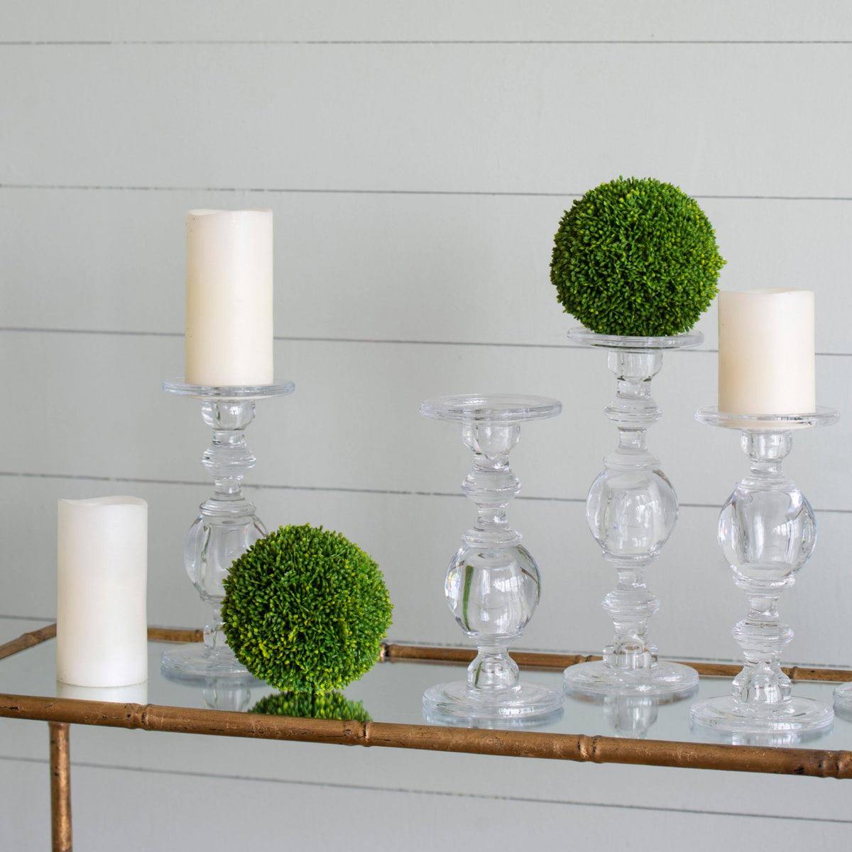 Clear Free-Standing Large Candlestick Holder L70556