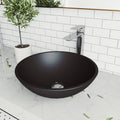 15 inch Vessel Bathroom Sink and Vessel Faucet Set in Chrome with Pop-Up Drain E8301