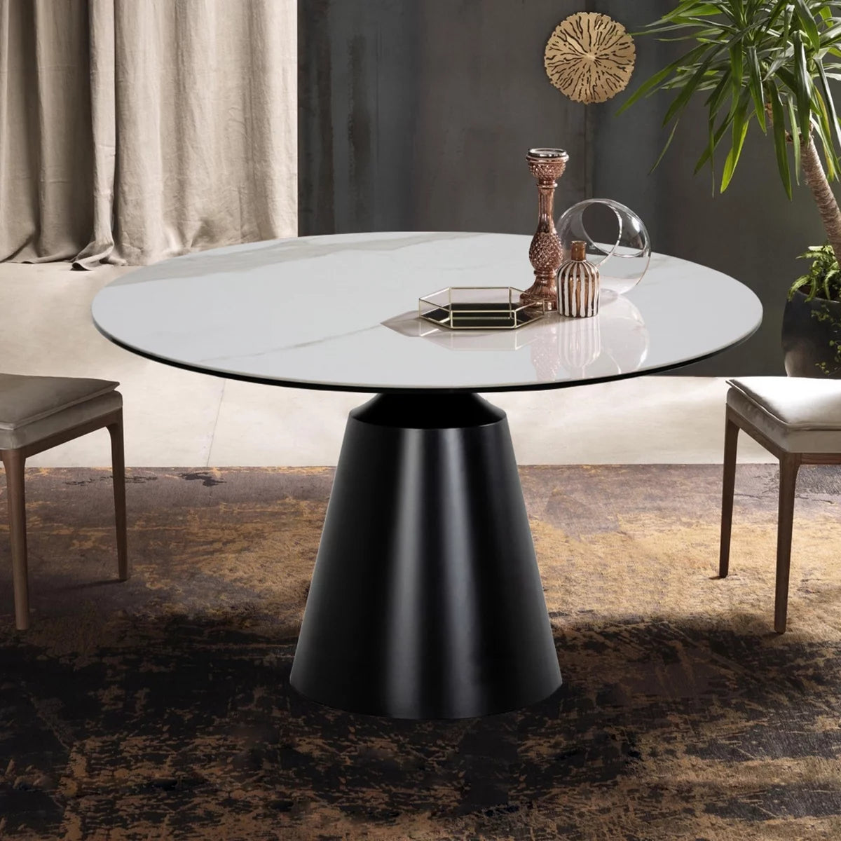 White Ceramic Top Dining Table Y678