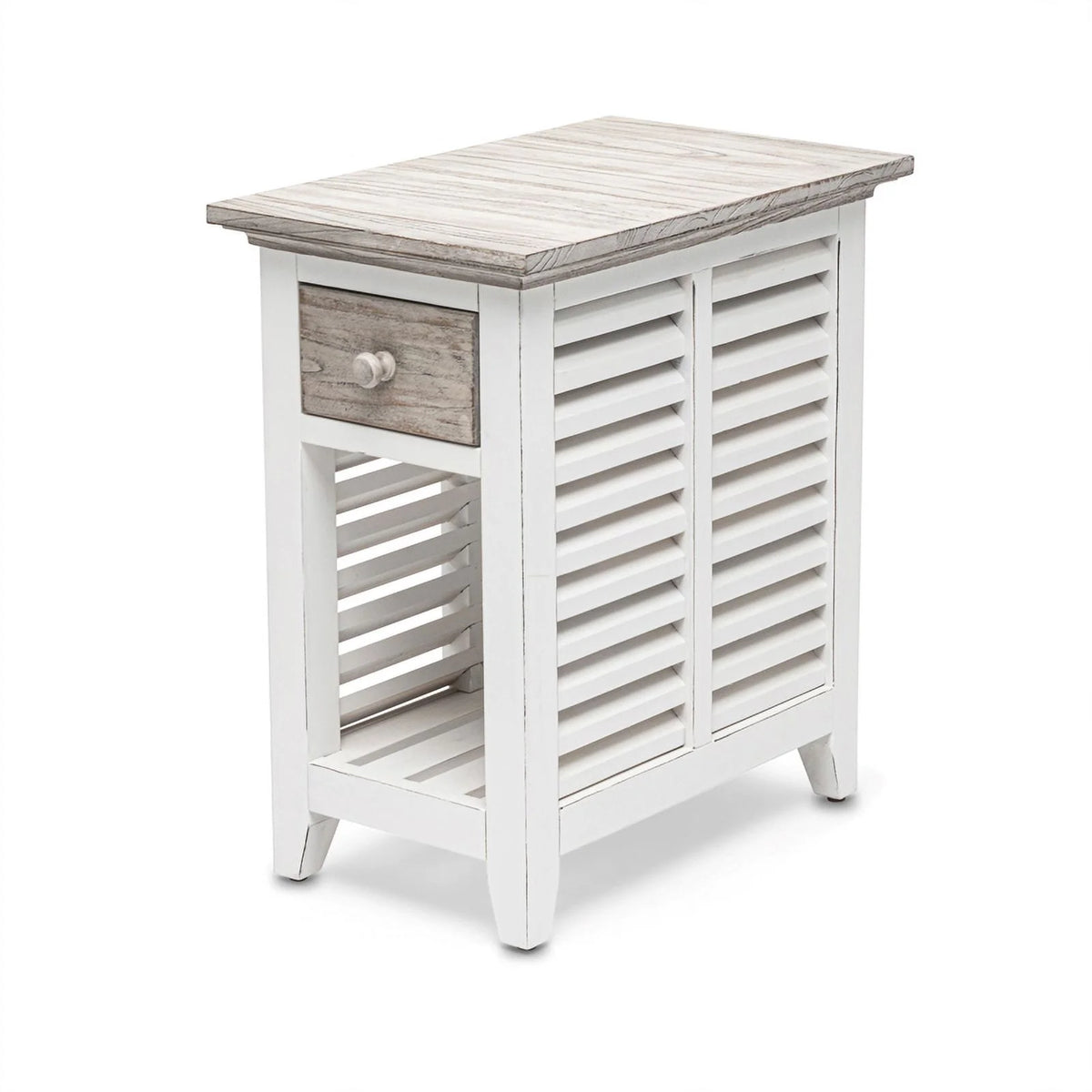 Wood Chairside Table with Drawer W630025