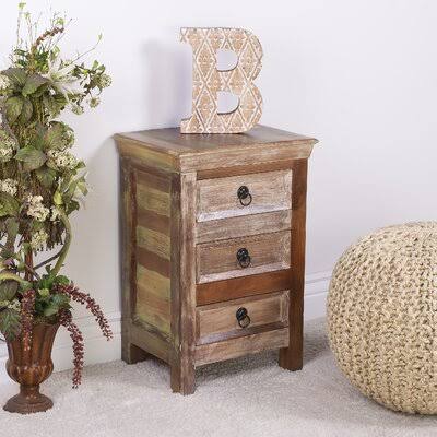 Rustic 3 Drawer Accent Chest D68442