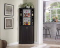 Black Corner Bar Cabinet S6559