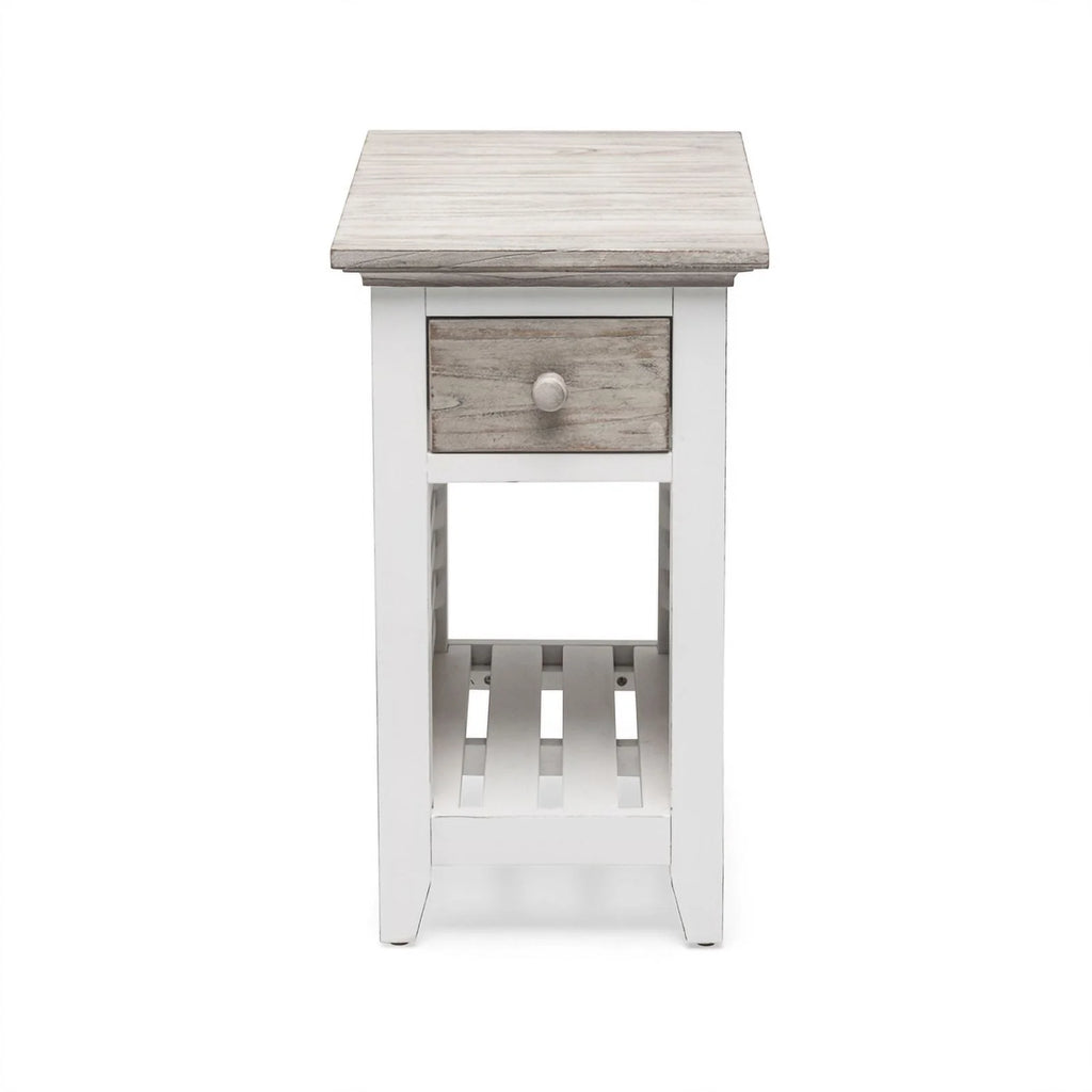 Wood Chairside Table with Drawer W630025